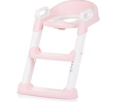 CHIPOLINO Deska sedesowa z drabinką Skippy Pink / od 18 miesięcy