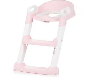 CHIPOLINO Deska sedesowa z drabinką Skippy Pink / od 18 miesięcy