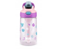 Butelka do picia NUK ze słomką 420 ml / różowa / od 4 lat 