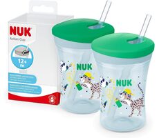 Kubek NUK ze słomką 230ml / od 12+ / zielony
