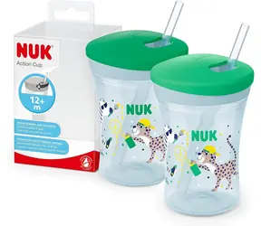 Kubek NUK ze słomką 230ml / od 12+ / zielony