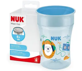 Kubek NUK Magic Cup z pokrywką 230ml / niebieski