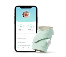 Rozpakowano - Owlet SMART Sock 3 - Oryginalna mięta / Inteligentna skarpetka / Monitor zdrowia dziecka / rozpakowano