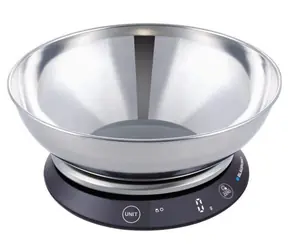 Blaupunkt FKS602 srebrna / waga kuchenna ze stalową misą / dokładność do 1 g / maksymalne obciążenie 5 kg