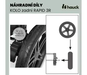 Hauck KOŁO TYLNE Rapid 3 CZARNE