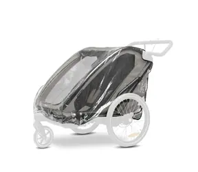 Wózek rowerowy Hauck Bike N Walk Duo, płaszcz przeciwdeszczowy