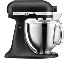 Robot kuchenny KitchenAid 5KSM185PSEBK z czarnego żeliwa / Artisan / 300 W / 4,8 l / 10 prędkości