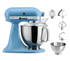 KitchenAid 5KSM175PSEVB matowy niebieski / Robot kuchenny Artisan / 300 W / 4,8 l / 10 prędkości