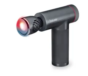 Pistolet do masażu BEURER MG 195 czarny / Ciepło i zimno / 7 nakładek masujących / 9 poziomów intensywności / LED