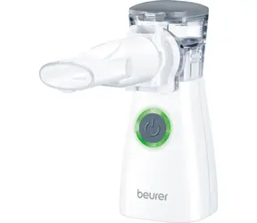 BEURER IH57 biały / Inhalator ultradźwiękowy / Zbiornik na substancję czynną 8 ml / 0,4 ml-min / 1800 mAh / 1,5 W