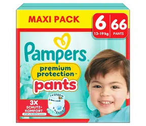 Pampers Premium Protection 13-19 kg (66 szt.) / pieluchomajtki / rozmiar 6 (13-19 kg)