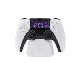 Kontroler Paladone White z budzikiem PlayStation 5 biały / Cyfrowy budzik z lampką / 3x AA
