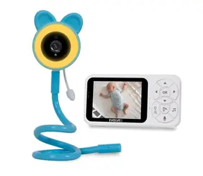 Evolveo Baby Monitor N35 niebieski - niania elektroniczna z kamerą / VOX / termometr / noktowizor / światło RGB