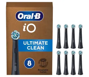 Oral-B iO Ultimate Clean czarny / wymienne końcówki / 8 szt.