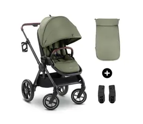 Hauck Comfort N Care zielony / Torba sportowa + śpiworek / adapter do fotelika samochodowego