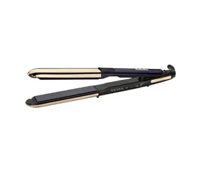 Babyliss ST484E niebiesko-złota / prostownica do włosów / 51 W / płytki ceramiczne 24 x 120 mm / 2 temperatury / 130°C - 230°C 