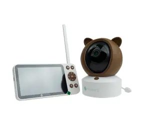 Niania elektroniczna 2 w 1 Mary's z kamerą i wyświetlaczem LCD, z WiFi / TUYA - miś, brązowy