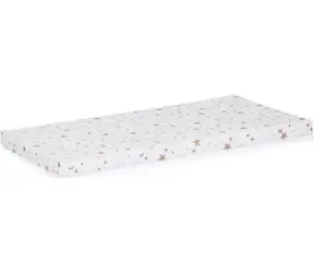 CHIPOLINO Materac składany 120x60 cm Biały, beżowe gwiazdki