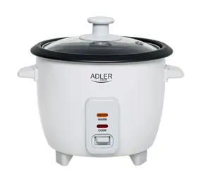 Adler AD 6418 biały / Urządzenie do gotowania ryżu / 300 W / 0,6 l / 2 funkcje - gotowanie i podtrzymywanie ciepła