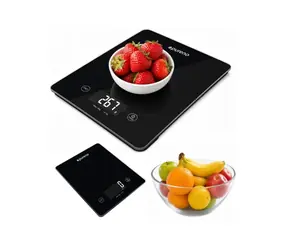 TechniSat Pureno KS605 czarna / cyfrowa waga kuchenna / maks. 5 kg / funkcja TARA / szkło hartowane