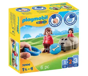 Playmobil® 1.2.3 70406 Pociąg dla psów / od 18 miesięcy