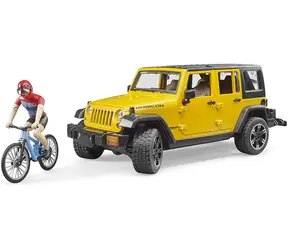 Bruder 02543 Jeep Wrangler z rowerzystą i rowerem górskim / 1:16 / od 4 lat