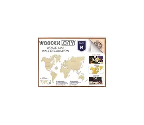 Wooden City Puzzle 3D Mapa Świata M / 31 elementów / od 14 lat