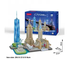 Puzzle 3D CubicFun CityLine - Nowy York / 123 elementy / 42 x 37 x 22,5 cm