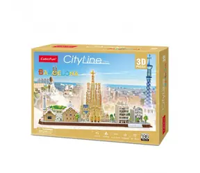 Puzzle 3D CubicFun CityLine - Barcelona / 186 elementów / 54 x 17 x 26,2 cm