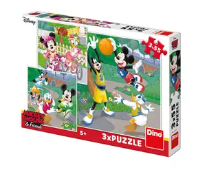 Dino Mickey i Minnie sportowcy / 3x 55 elementów / od 5 lat