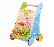 Bigjigs Baby Drewniany chodzik aktywny ogrodowy / od 12 miesięcy
