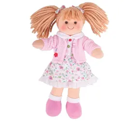 Bigjigs Toys Poppy Cloth Doll 28 cm / od 0 miesięcy