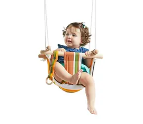 2Kids Toys Dziecięca huśtawka tekstylna 100% bawełna w paski / od 18 miesiąca