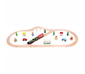 Bigjigs Rail Drewniany tor kolejowy Latający Szkot / 40 części / od 3 lat