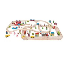 Bigjigs Rail Tory kolejowe i tory samochodowe / 108 części / od 3 lat