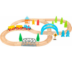 Drewniany tor kolejowy Small Foot Journey / 40 części / od 3 lat