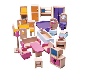 Bigjigs Toys Drewniane meble do domku dla lalek / od 3 lat