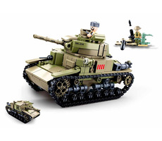Sluban Army M38-B0711 Średni włoski czołg 2w1 / Lego - kompatybilny / Ilość figurek|części: 2|463 / od 8 lat