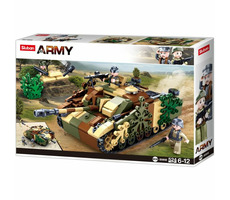 Sluban Army N38-B0858 Zakamuflowany czołg pancerny / kompatybilny z Lego / Liczba figurek|sztuk: 2|524 / od 6 lat
