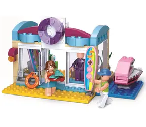 Sluban Girls Dream Holidays M38-B0603 Sklep ze sportami wodnymi / Kompatybilny z Lego / Liczba figurek|sztuk: 3|192 / 6 lat