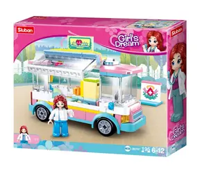 Sluban Girls Dream M38-B0797 Ambulans / Lego - kompatybilny / Ilość figurek|sztuk: 1|195 / od 6 lat