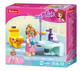 Sluban Girls Dream M38-B0800A Łazienka / Lego - kompatybilne / Liczba figurek|elementów: 1|50 / od 6 lat
