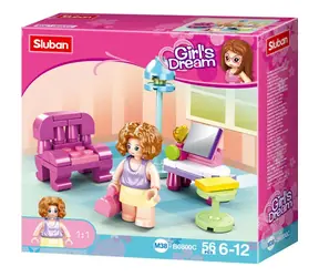 Sluban Girls Dream M38-B0800C Salon / Lego - kompatybilne / Liczba figurek|elementów: 1|56 / od 6 lat