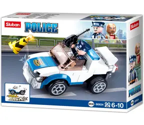 Sluban Metropolis M38-B0824 Samochód patrolowy policji z napędem pull-back / Lego - kompatybilne / figurki|części: 1|90 / 6 lat