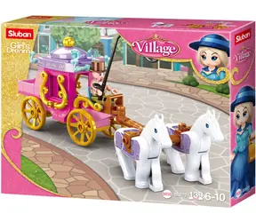Sluban Girls Dream Village M38-B0872 Powóz z epoki z hobby / Lego - kompatybilne / Liczba figurek|części: 1|139 / od 6 le