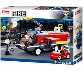 Sluban Strażacy M38-B0808 Lotniskowy wóz strażacki / Lego - kompatybilne / Liczba figurek|elementów: 3|381 / od 6 lat