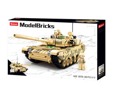 Sluban Model Bricks M38-B0790 Czołg podstawowy / Lego - kompatybilny / Liczba figurek|części: 2|893 / od 8 lat