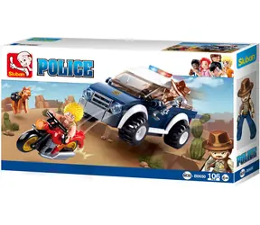 Sluban Police M38-B0650 Offroad i złodziej na motocyklu / kompatybilne z Lego / Ilość figurek|części: 2|106 / od 6 lat