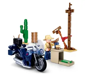 Motocykle Sluban Town M38-B0717F Rowerzysta na wycieczce / Kompatybilne z Lego / Liczba figurek|części: 1|73 / od 6 lat
