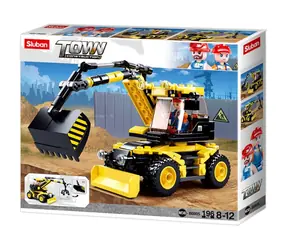 Sluban Town Builders M38-B0805 Koparka kołowa / kompatybilna z Lego / Liczba figurek|części: 1|196 / od 8 lat